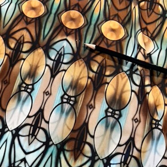 Isle Stain Glass Print Dress, L - Picture 11 of 12